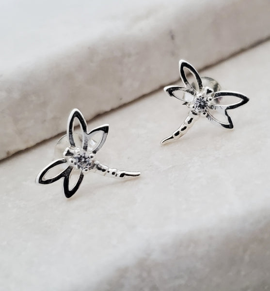 Dragonfly Silver Stud Earring