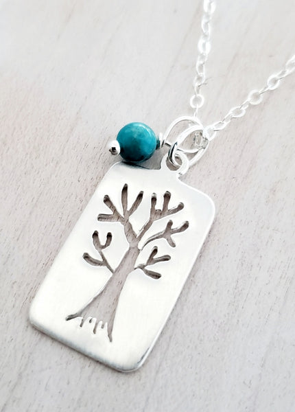 Tree of Life Necklace w/Turquoise