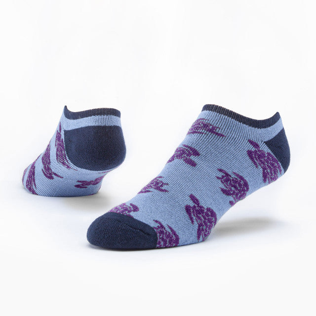 Turtle Footie Socks - Blue