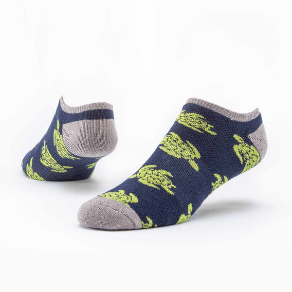 Turtle Footie Socks - Navy