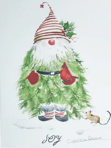 Santa Gnome Greeting Card