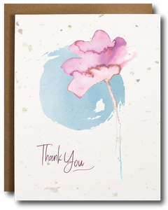 thank you watercolor flower