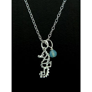 Seahorse Necklace w/ Pacific Opal