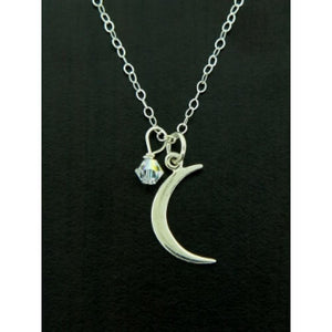 Crescent Moon & Crystal Star Necklace
