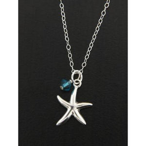 Starfish Necklace W/Crystal