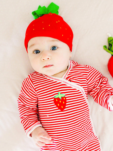 Strawberry Baby Beanie - Organic Boutique
