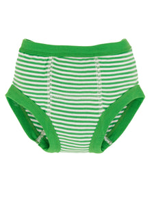 Green Stripe Potty Training Pants - Organic Boutique