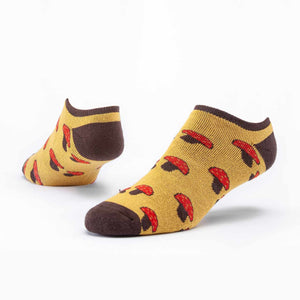 Mushroom Footie Socks - Yellow