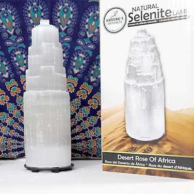 Small Selenite Crystal Lamp