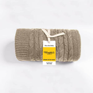 Organic Throw Blanket- Beige