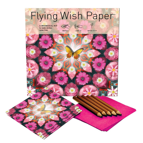 PINK BUTTERFLY / Large Kit with 50 Wishes + accessories - Organic Boutique